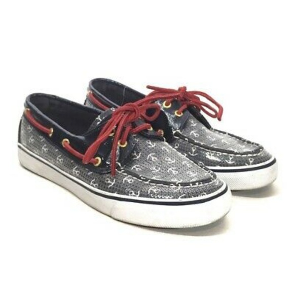 Sperry Topsider Nautical Anchor Sequin 